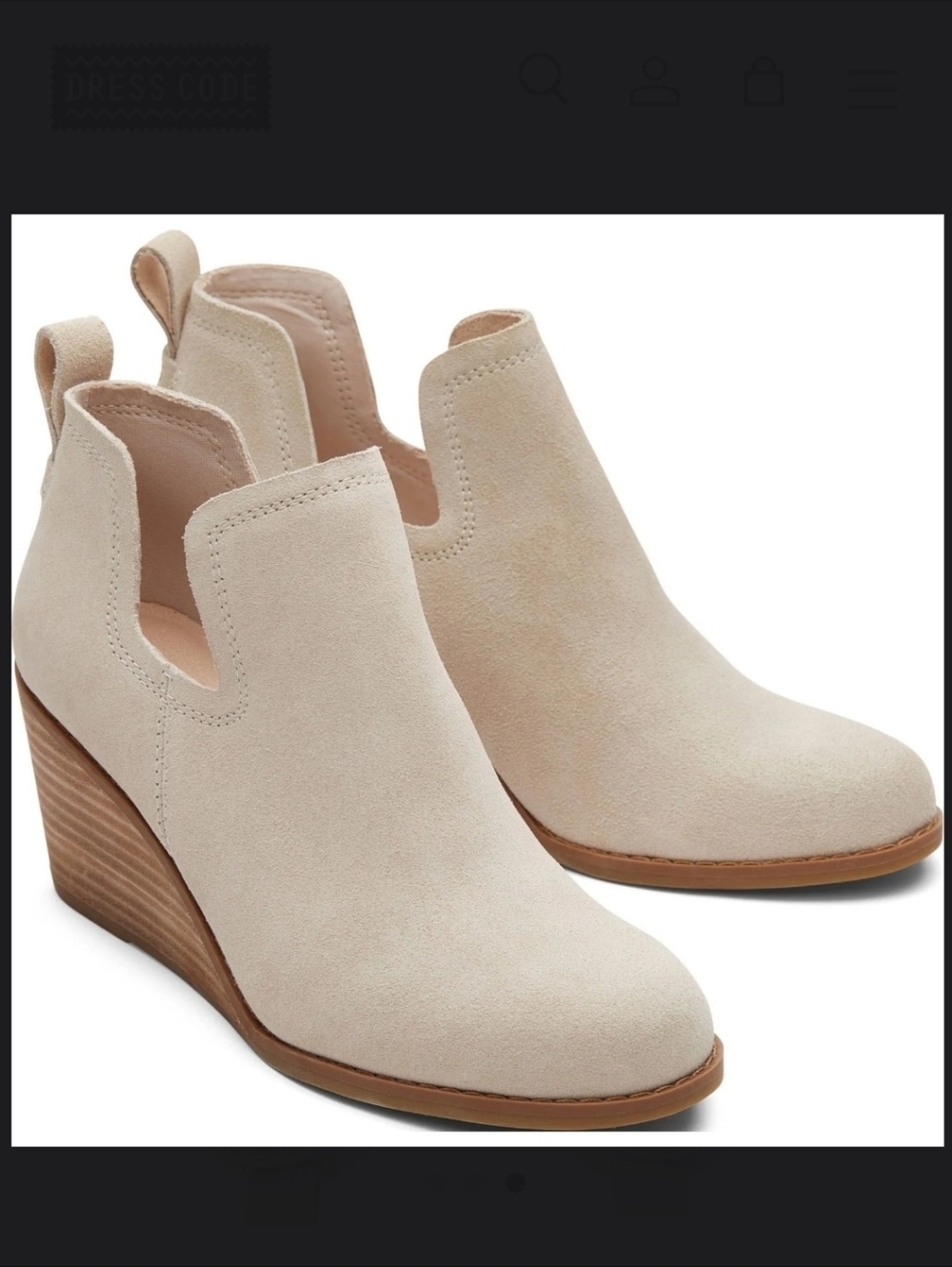 Toms Kallie Sahara Suede Bootie Size 9